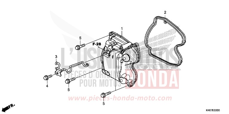 CYLINDER HEAD COVER for Forza 125 LUCENT SILVER METALLIC (NHB87) from 2017